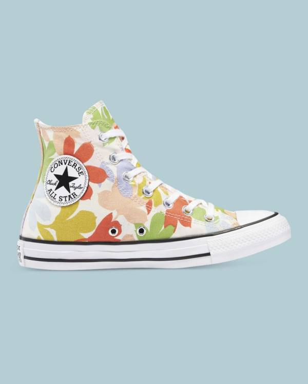 Tenis Altos Converse Chuck Taylor All Star Garden Party All Over Bota Beige | CV-561FMT