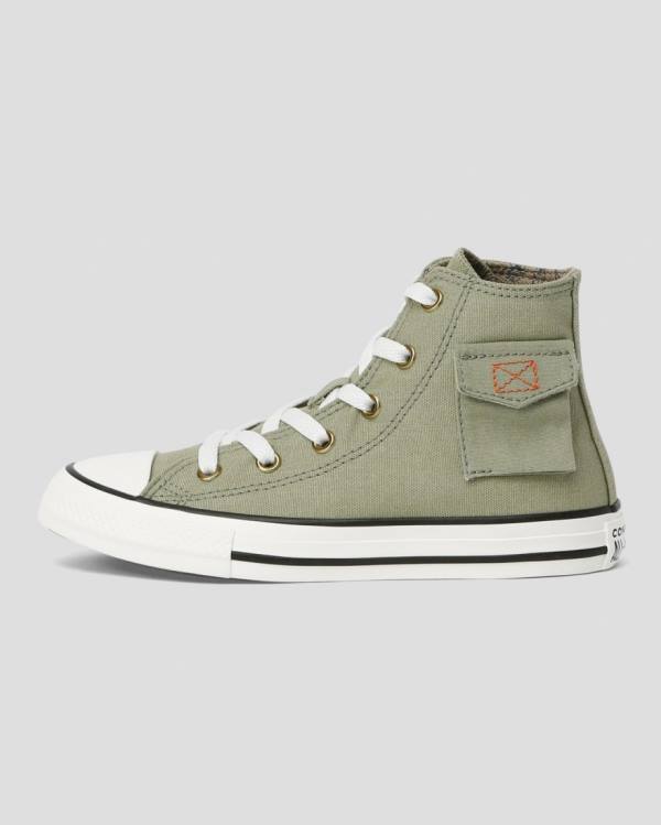 Tenis Altos Converse Chuck Taylor All Star Pocket Camp Bota Verdes | CV-563KMC