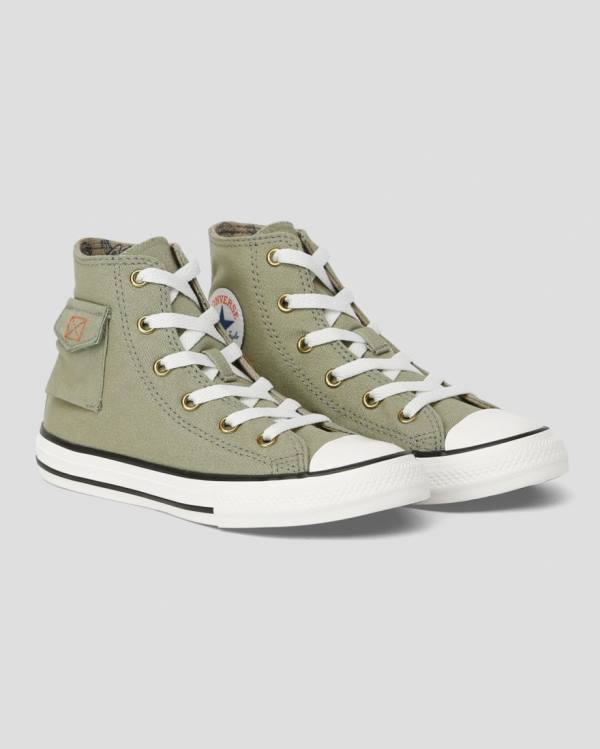 Tenis Altos Converse Chuck Taylor All Star Pocket Camp Bota Verdes | CV-563KMC