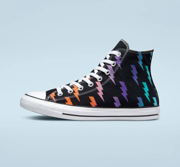 Tenis Altos Converse Chuck Taylor All Star Archive Prints Bota Negros Azules Turquesa | CV-591KXP