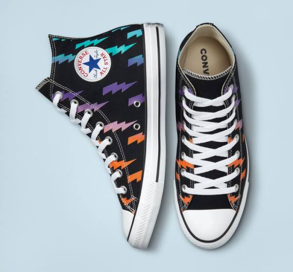 Tenis Altos Converse Chuck Taylor All Star Archive Prints Bota Negros Azules Turquesa | CV-591KXP