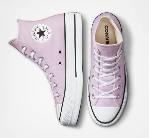 Tenis Altos Converse Chuck Taylor All Star Lift Plataforma Seasonal Color Bota Blancos Negros | CV-592ARN