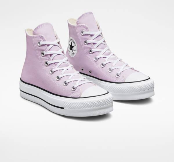 Tenis Altos Converse Chuck Taylor All Star Lift Plataforma Seasonal Color Bota Blancos Negros | CV-592ARN