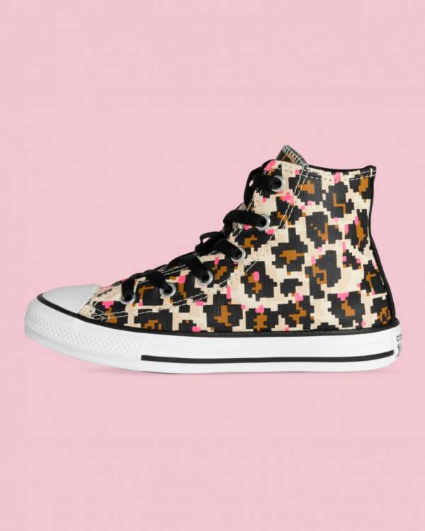 Tenis Altos Converse Chuck Taylor All Star Animal Print Bota Negros | CV-593OED