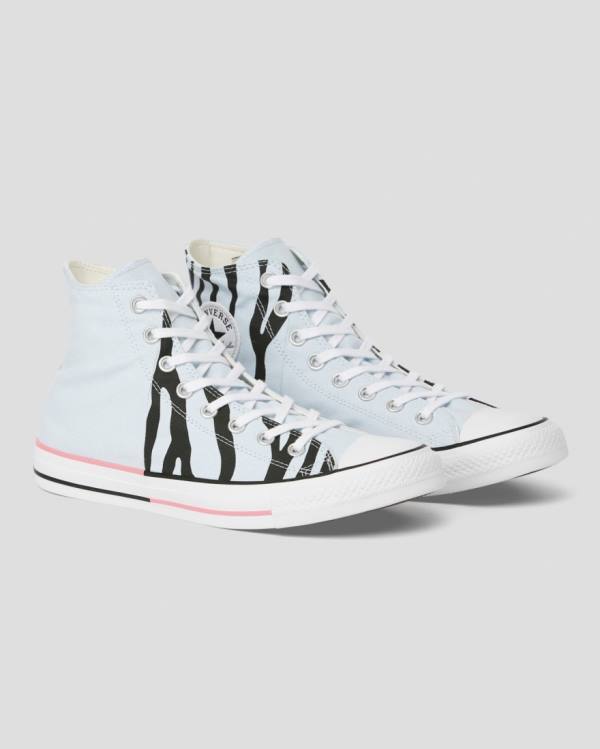 Tenis Altos Converse Chuck Taylor All Star Sun Blocked Icon Print Bota Azules | CV-603MDJ