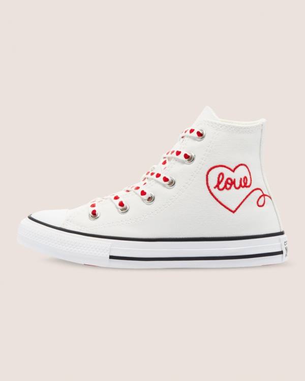 Tenis Altos Converse Chuck Taylor All Star Calle Love Thread Bota Blancos | CV-619EMI