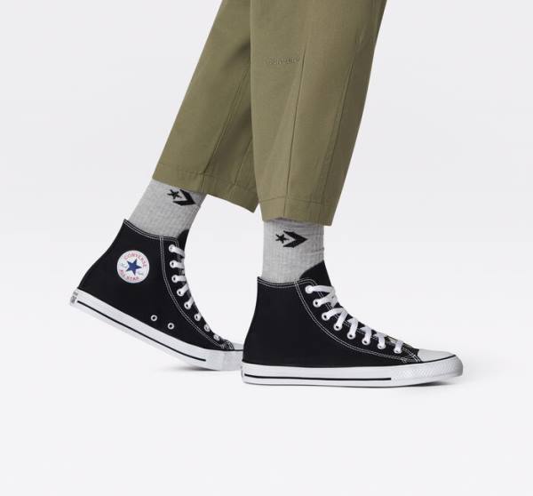 Tenis Altos Converse Chuck Taylor All Star Black Bota Negros | CV-701ZUG