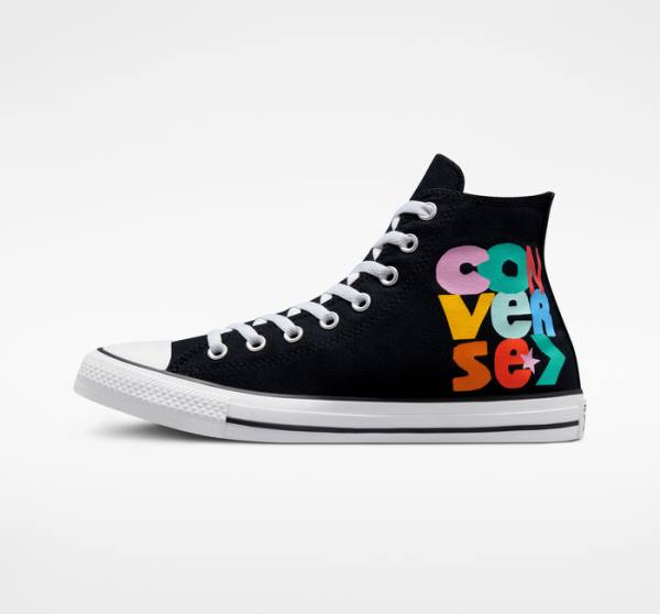 Tenis Altos Converse Chuck Taylor All Star Floral Bota Negros Blancos Azules | CV-716ANO