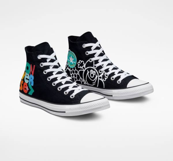 Tenis Altos Converse Chuck Taylor All Star Floral Bota Negros Blancos Azules | CV-716ANO