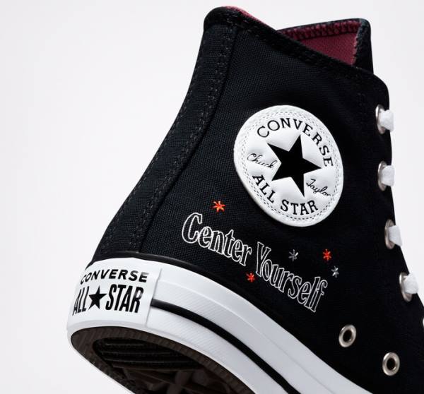 Tenis Altos Converse Chuck Taylor All Star You Are On The Right Path Bota Negros Blancos | CV-719UHF