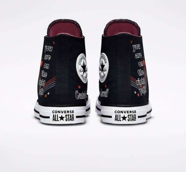 Tenis Altos Converse Chuck Taylor All Star You Are On The Right Path Bota Negros Blancos | CV-719UHF