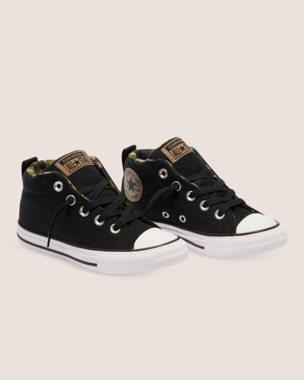 Tenis Altos Converse Chuck Taylor All Star Calle Digi Camo Bota Negros | CV-756KBI