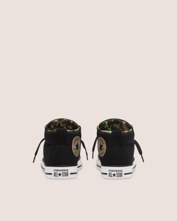 Tenis Altos Converse Chuck Taylor All Star Calle Digi Camo Bota Negros | CV-756KBI