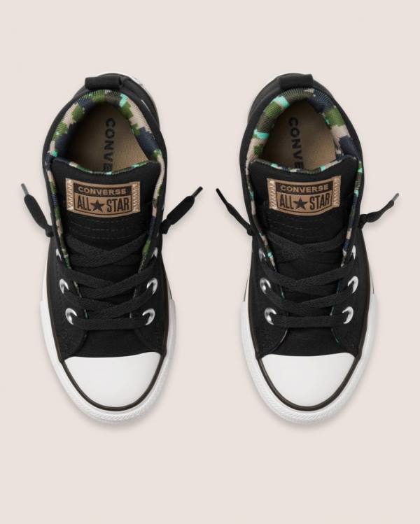 Tenis Altos Converse Chuck Taylor All Star Calle Digi Camo Bota Negros | CV-756KBI