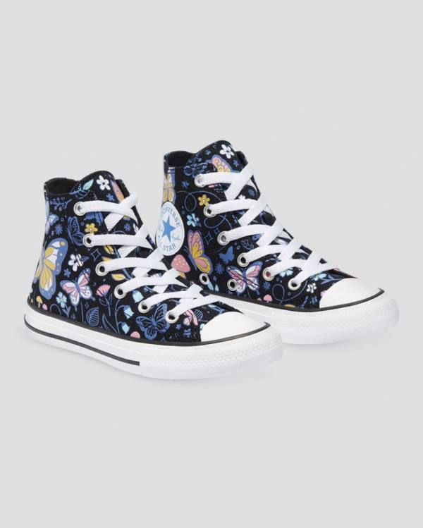 Tenis Altos Converse Chuck Taylor All Star Butterfly Fun Bota Negros | CV-768TVU