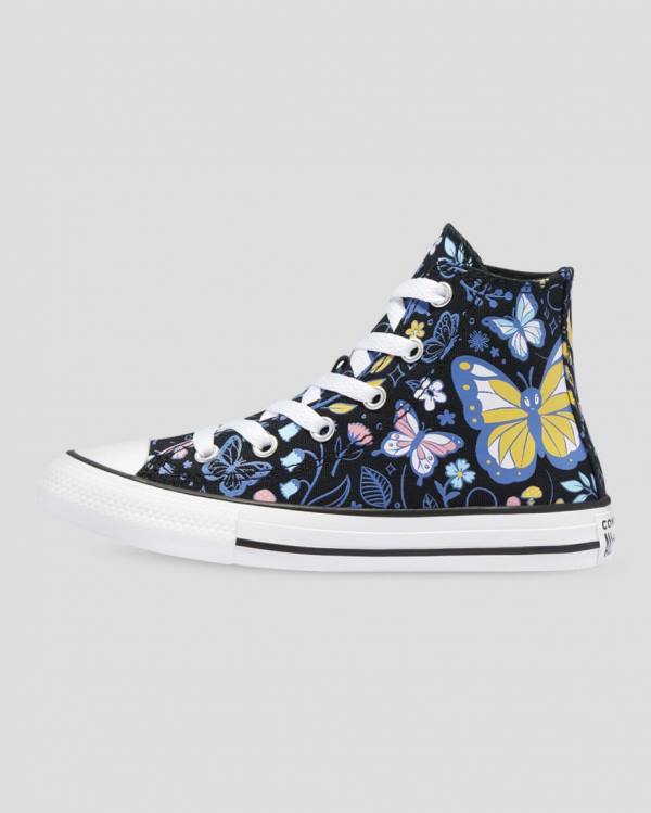 Tenis Altos Converse Chuck Taylor All Star Butterfly Fun Bota Negros | CV-768TVU