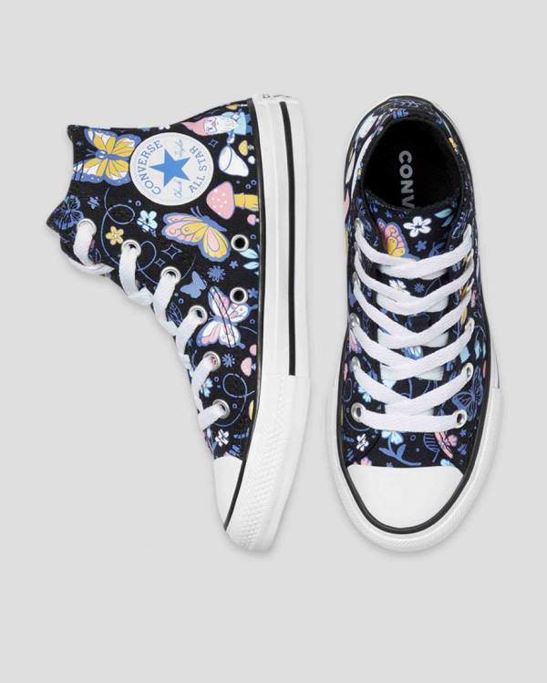 Tenis Altos Converse Chuck Taylor All Star Butterfly Fun Bota Negros | CV-768TVU