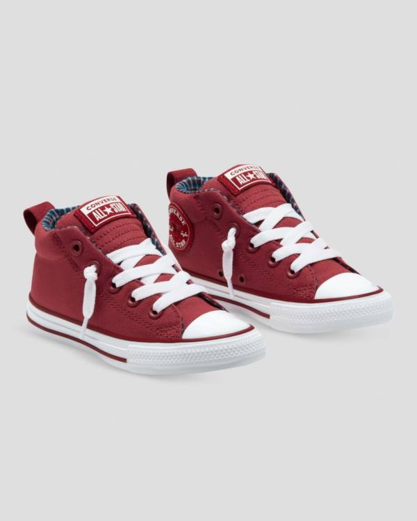 Tenis Altos Converse Chuck Taylor All Star Calle Plaid Bota Rojos | CV-864MWU