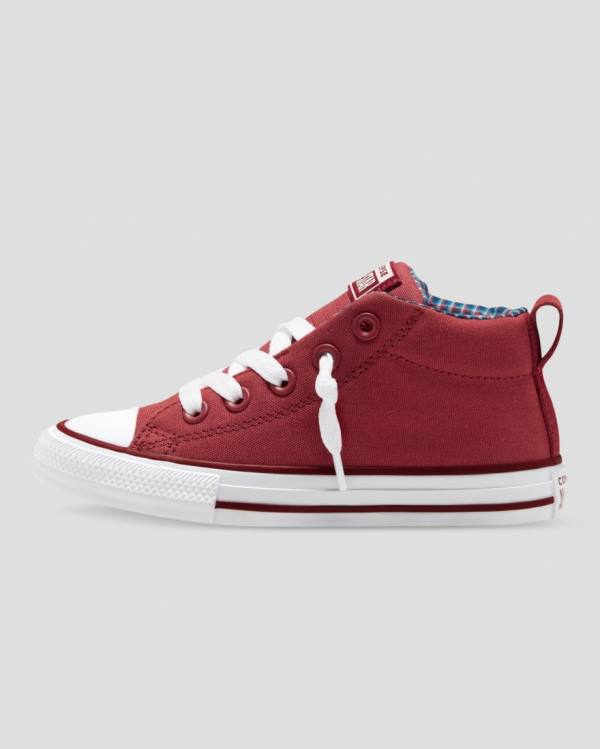 Tenis Altos Converse Chuck Taylor All Star Calle Plaid Bota Rojos | CV-864MWU