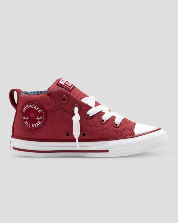 Tenis Altos Converse Chuck Taylor All Star Calle Plaid Bota Rojos | CV-864MWU