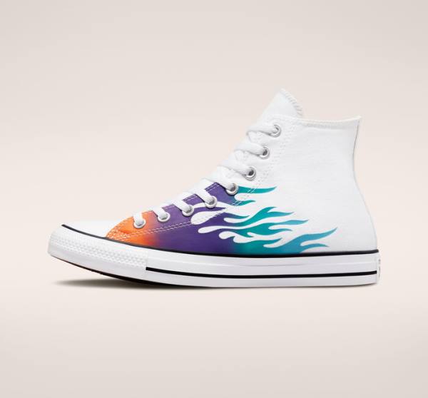 Tenis Altos Converse Chuck Taylor All Star Archive Prints Bota Blancos Azules Turquesa | CV-865YRP