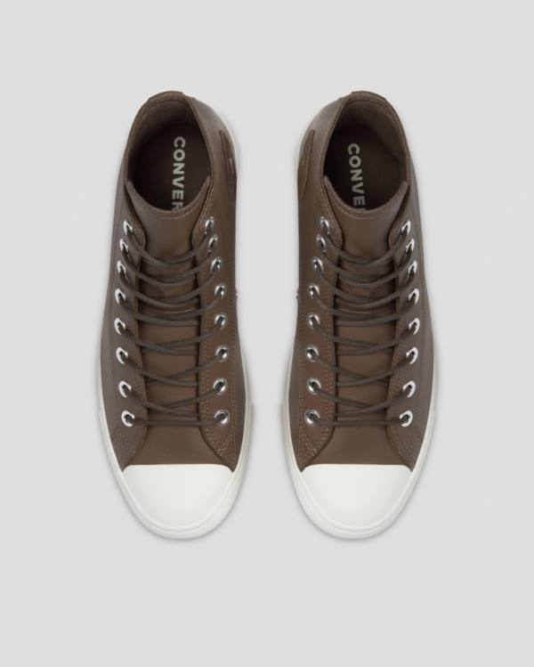 Tenis Altos Converse Chuck Taylor All Star Seasonal Cuero Bota Marrom | CV-871ZJY