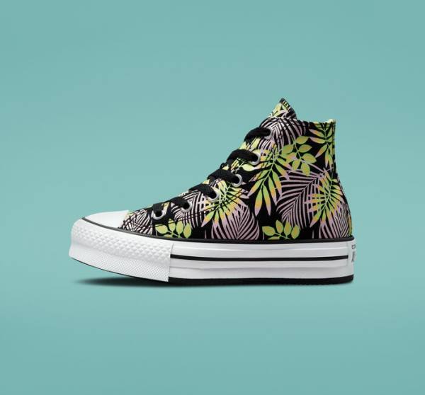 Tenis Altos Converse Chuck Taylor All Star Lift Plataforma Bright Plants Bota Negros Rosas Verdes Claro | CV-975NDR