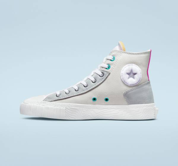 Tenis Altos Converse Chuck Taylor Alt Star Marbled Patch Bota Grises Rosas | CV-195FMP