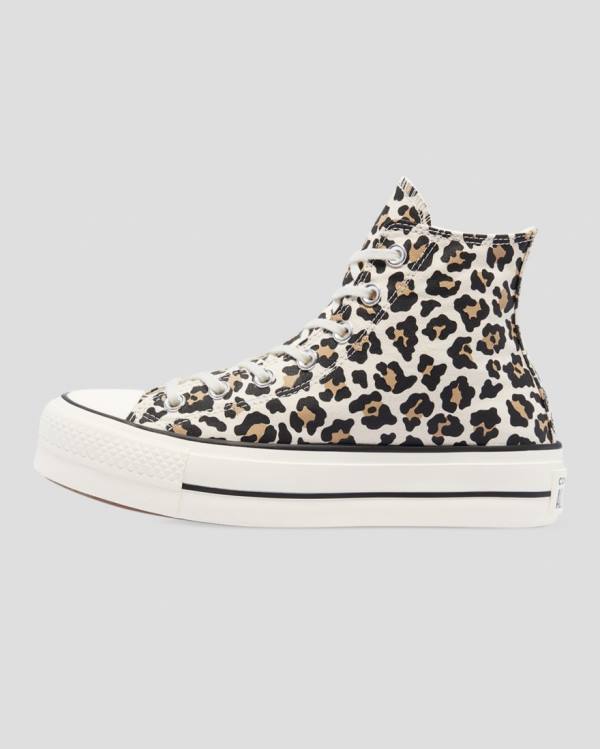 Tenis Altos Converse Chuck Taylor Lift Leopard Print Plataforma Bota Leopardo | CV-432GXV