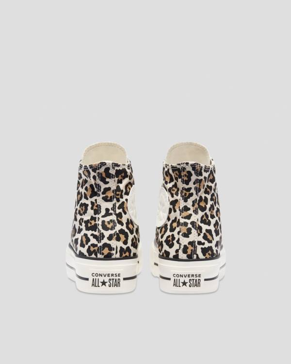 Tenis Altos Converse Chuck Taylor Lift Leopard Print Plataforma Bota Leopardo | CV-432GXV