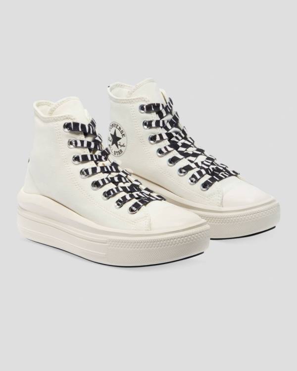 Tenis Altos Converse Chuck Taylor Move Zebra Print Plataforma Bota Beige | CV-935STL