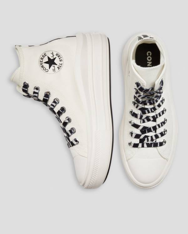 Tenis Altos Converse Chuck Taylor Move Zebra Print Plataforma Bota Beige | CV-935STL