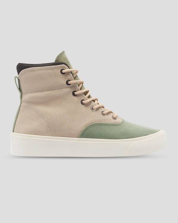 Tenis Altos Converse Jungle Cloth Skidgrip Bota Marrom Verdes | CV-958QAT