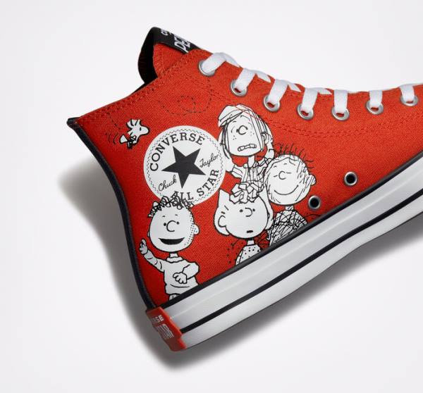 Tenis Altos Converse Peanuts Chuck Taylor All Star Bota Rojos Negros Blancos | CV-046HQN