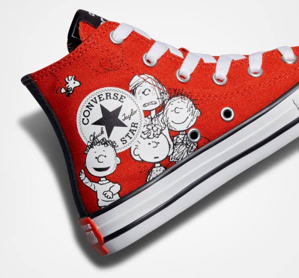 Tenis Altos Converse Peanuts Chuck Taylor All Star Bota Rojos Negros Blancos | CV-682SIU