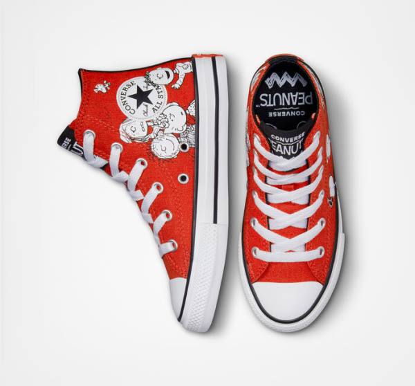 Tenis Altos Converse Peanuts Chuck Taylor All Star Bota Rojos Negros Blancos | CV-682SIU