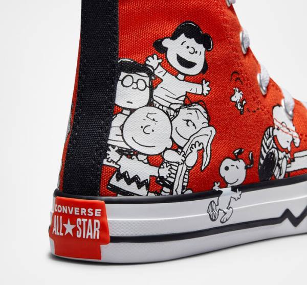 Tenis Altos Converse Peanuts Chuck Taylor All Star Bota Rojos Negros Blancos | CV-682SIU