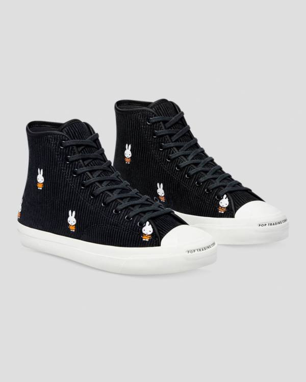 Tenis Altos Converse Pop Trading Miffy Jack Purcell Pro Corduroy Bota Negros | CV-856BQK