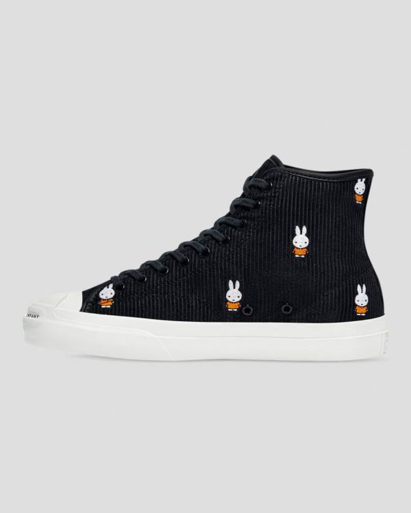 Tenis Altos Converse Pop Trading Miffy Jack Purcell Pro Corduroy Bota Negros | CV-856BQK