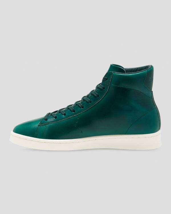 Tenis Altos Converse Pro Cuero Horween Bota Verdes | CV-206UQX