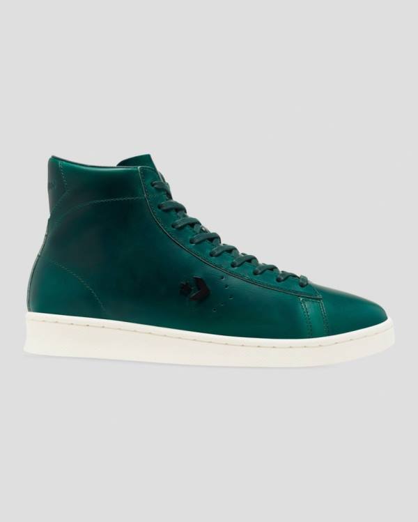 Tenis Altos Converse Pro Cuero Horween Bota Verdes | CV-206UQX