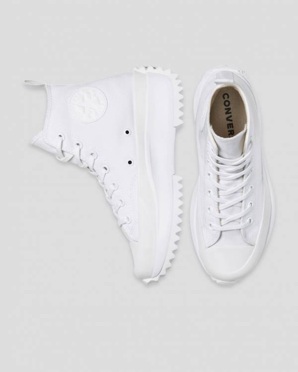 Tenis Altos Converse Run Star Hike All White Bota Blancos | CV-875RWM