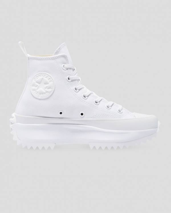 Tenis Altos Converse Run Star Hike All White Bota Blancos | CV-875RWM