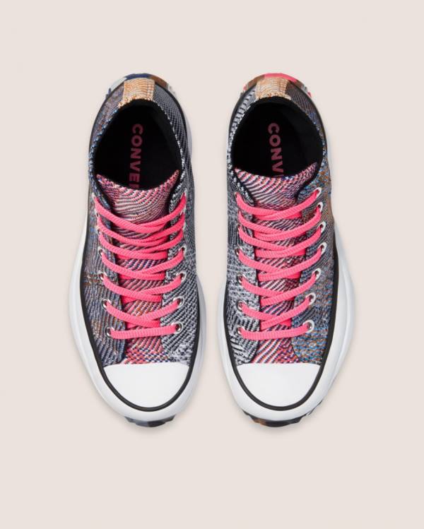 Tenis Altos Converse Run Star Hike Knit Print Bota Azules Rojos | CV-475ANE