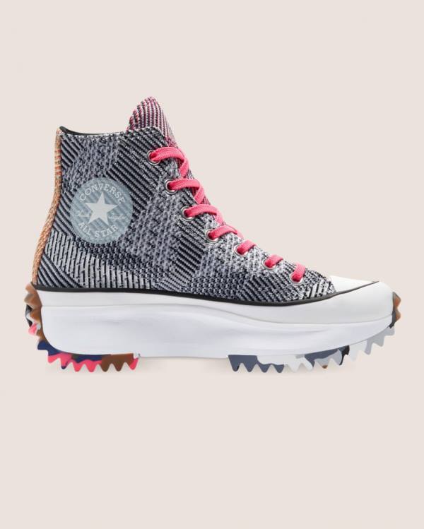 Tenis Altos Converse Run Star Hike Knit Print Bota Azules Rojos | CV-475ANE