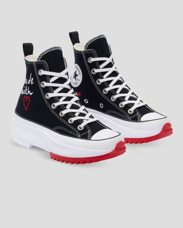 Tenis Altos Converse Run Star Hike Love Thread Bota Negros | CV-107NWH