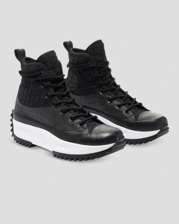 Tenis Altos Converse Run Star Hike Plataforma Digital Explorer Bota Negros | CV-091LMP