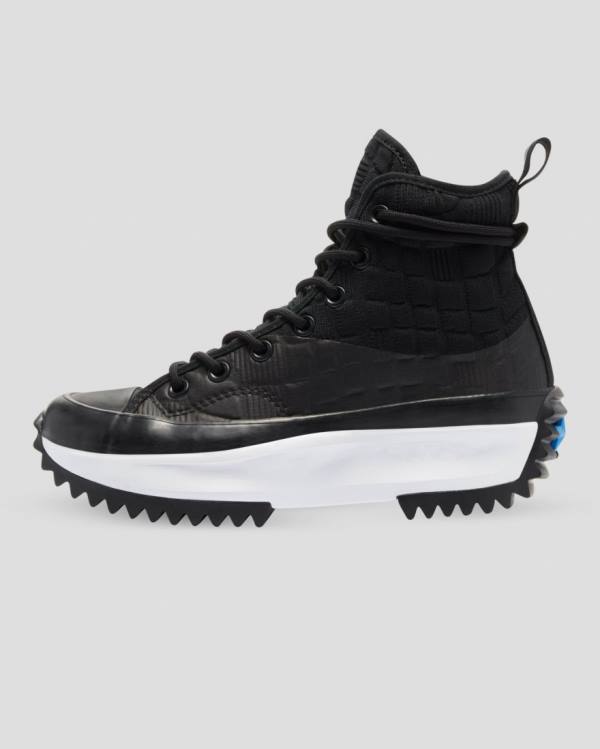 Tenis Altos Converse Run Star Hike Plataforma Digital Explorer Bota Negros | CV-091LMP