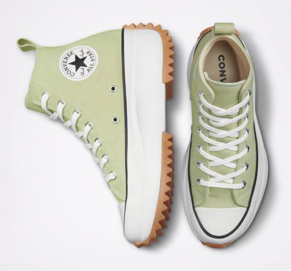 Tenis Altos Converse Run Star Hike Plataforma Seasonal Color Bota Verde Oliva Negros Blancos | CV-487WOE