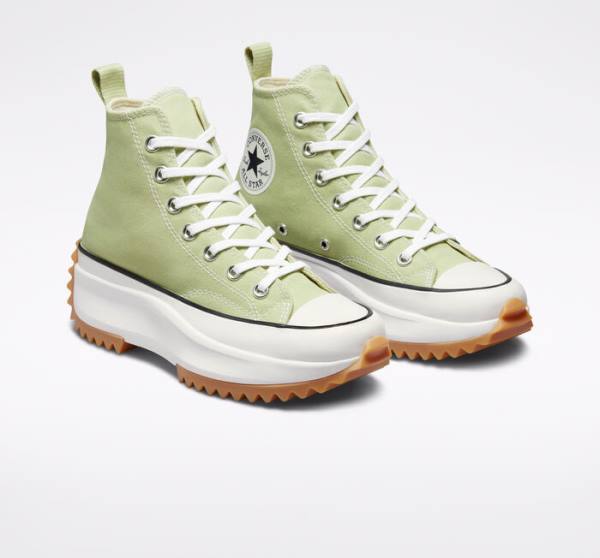 Tenis Altos Converse Run Star Hike Plataforma Seasonal Color Bota Verde Oliva Negros Blancos | CV-487WOE